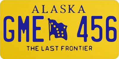 AK license plate GME456