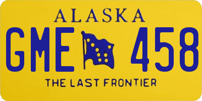 AK license plate GME458