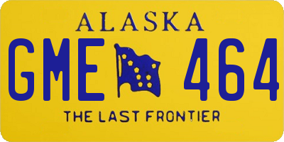 AK license plate GME464