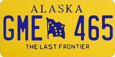 AK license plate GME465