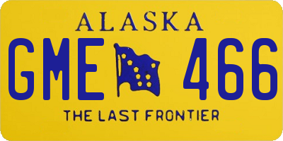 AK license plate GME466