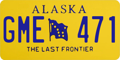 AK license plate GME471
