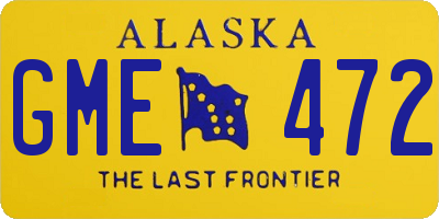 AK license plate GME472