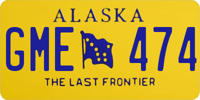 AK license plate GME474