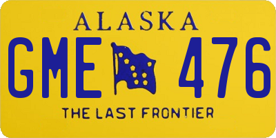 AK license plate GME476