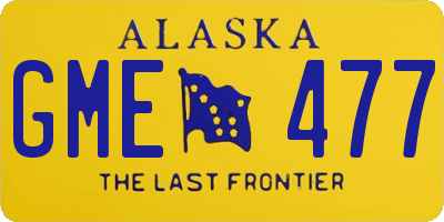 AK license plate GME477