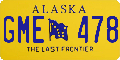 AK license plate GME478