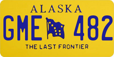 AK license plate GME482