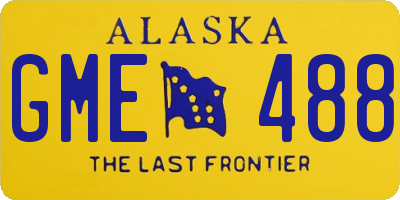 AK license plate GME488