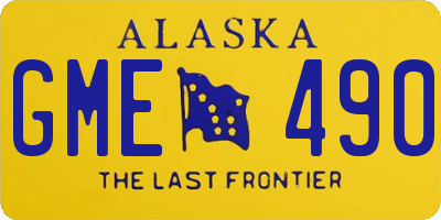 AK license plate GME490