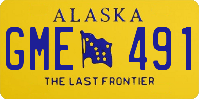 AK license plate GME491