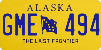 AK license plate GME494