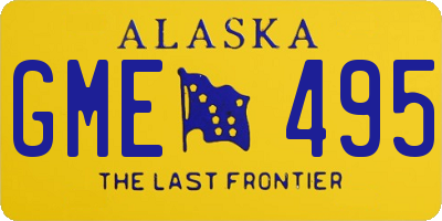 AK license plate GME495