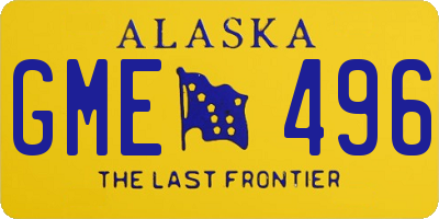 AK license plate GME496