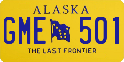 AK license plate GME501