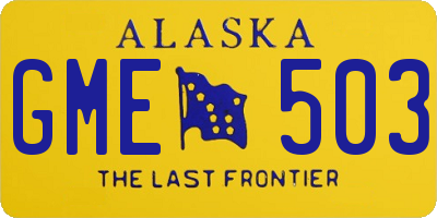 AK license plate GME503