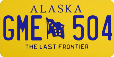 AK license plate GME504