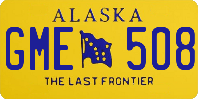 AK license plate GME508