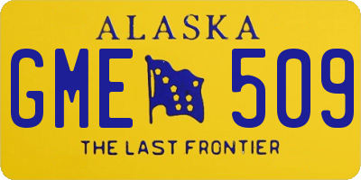 AK license plate GME509