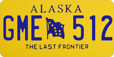 AK license plate GME512