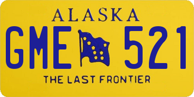 AK license plate GME521