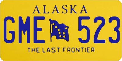 AK license plate GME523