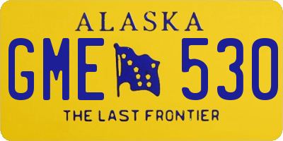 AK license plate GME530