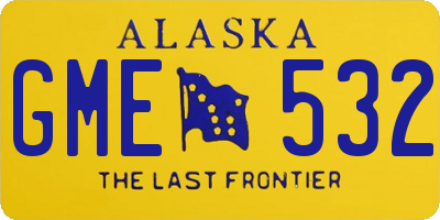 AK license plate GME532