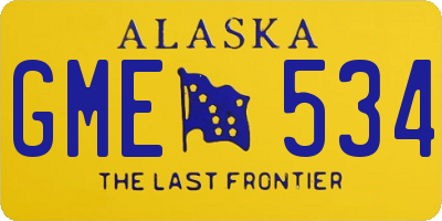 AK license plate GME534