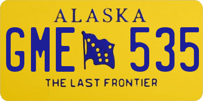 AK license plate GME535