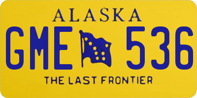 AK license plate GME536