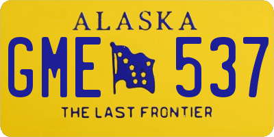 AK license plate GME537