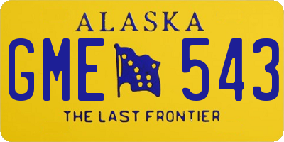 AK license plate GME543