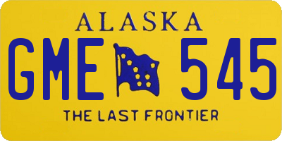 AK license plate GME545