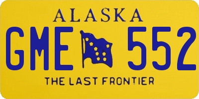 AK license plate GME552