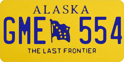 AK license plate GME554