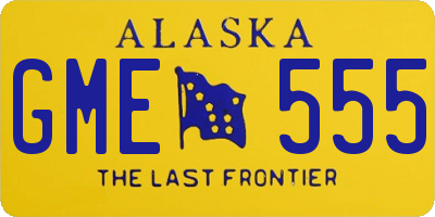 AK license plate GME555