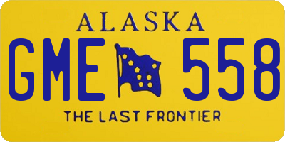 AK license plate GME558