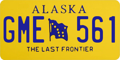 AK license plate GME561