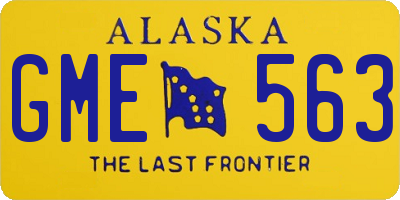 AK license plate GME563