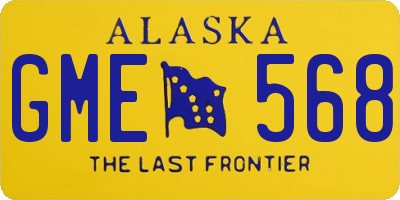 AK license plate GME568