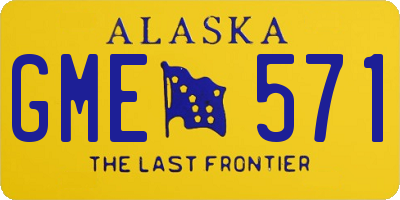 AK license plate GME571