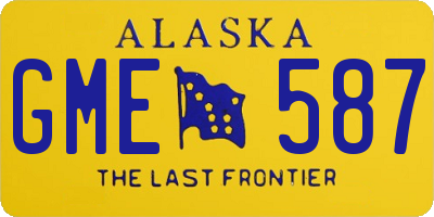 AK license plate GME587