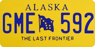 AK license plate GME592