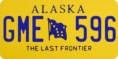 AK license plate GME596