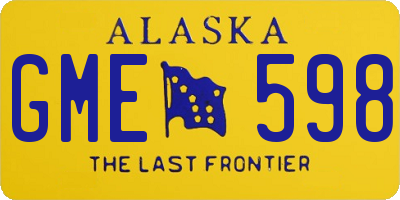 AK license plate GME598