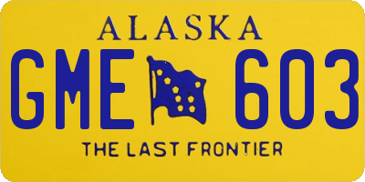 AK license plate GME603