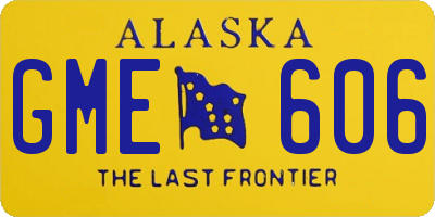 AK license plate GME606
