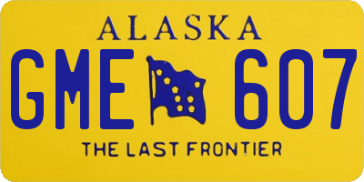 AK license plate GME607