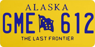 AK license plate GME612